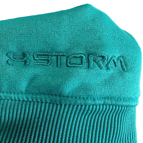 Under Armour Hooded Pullover Fleece Jacket Women’s sz. M Green Storm Pulse - Picture 5 of 10